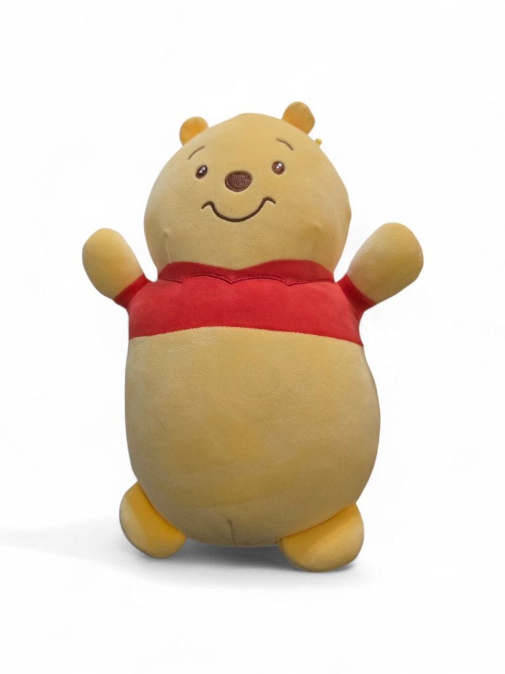 Disney Winnie The Pooh Plush 14” Stuffed Bear Soft Cuddle Pillow Yellow Red Toy